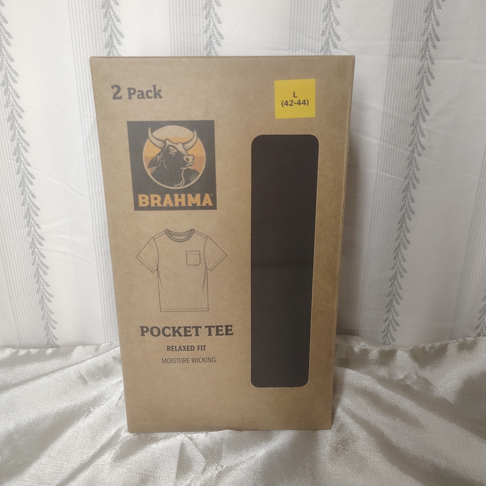 Brahma Black Pocket Tee 2 Pack - Moisture Wicking